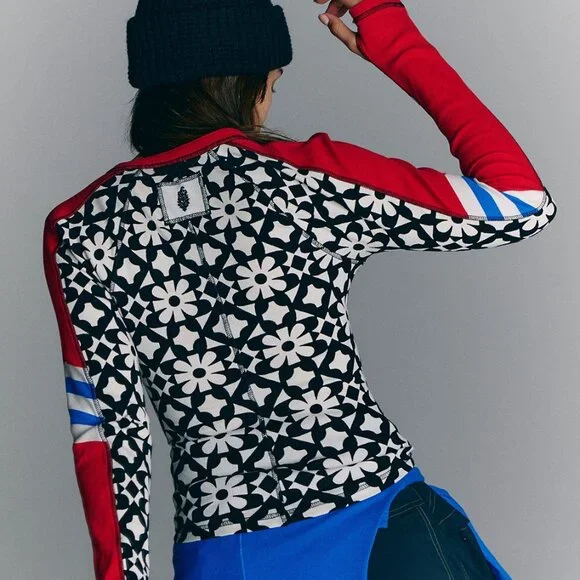 NWT New Free People Movement Women's Size Small S Kicked Off Print Layer Shirt - Picture 2 of 8